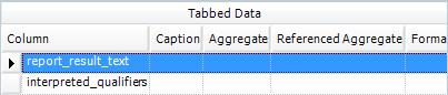 Tabbed Data Options Tabbed Data Options