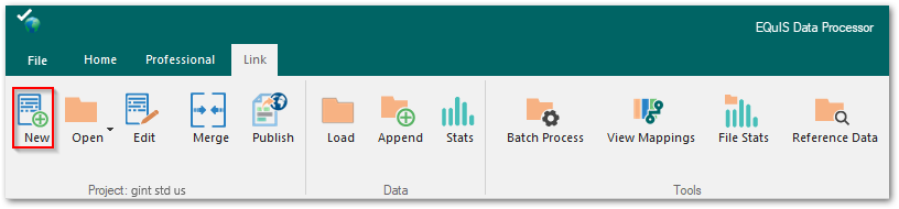 EDP_Link-Ribbon-New-Project