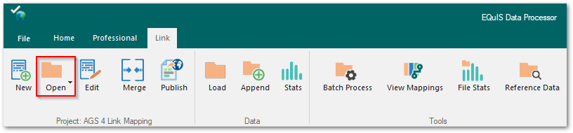 EDP_Link-Ribbon-Open-Project