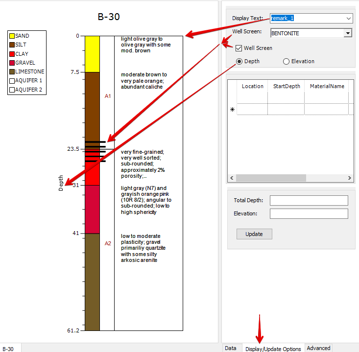Display/Update Options Display/Update Options